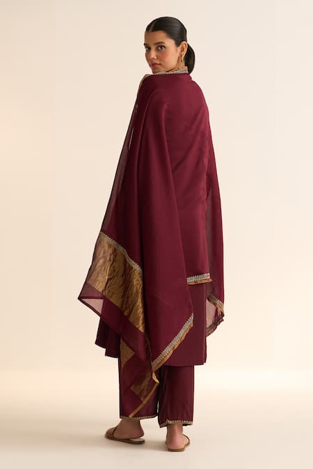 Dot Mridini Dabka Embroidered Dupatta 