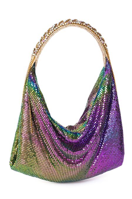 Beau Monde Metallic Mesh Bag 