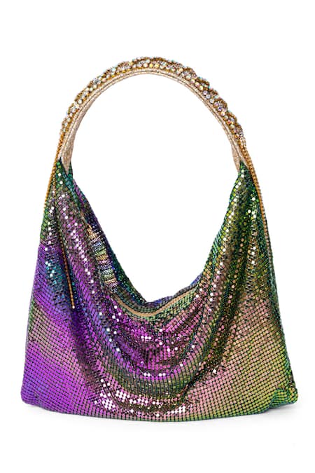 Beau Monde Metallic Mesh Bag 