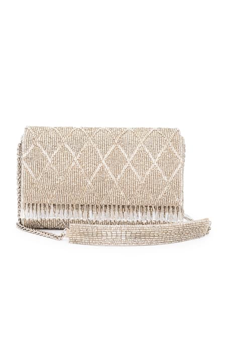 Beau Monde Droplet Tassel Embellished Clutch 