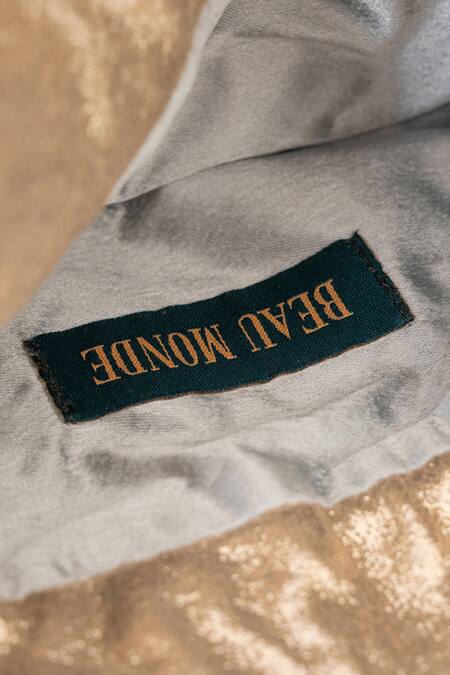 Beau Monde_Silver Embroidery, Beads, Crystals Mehereen Potli _Online_at_Aza_Fashions