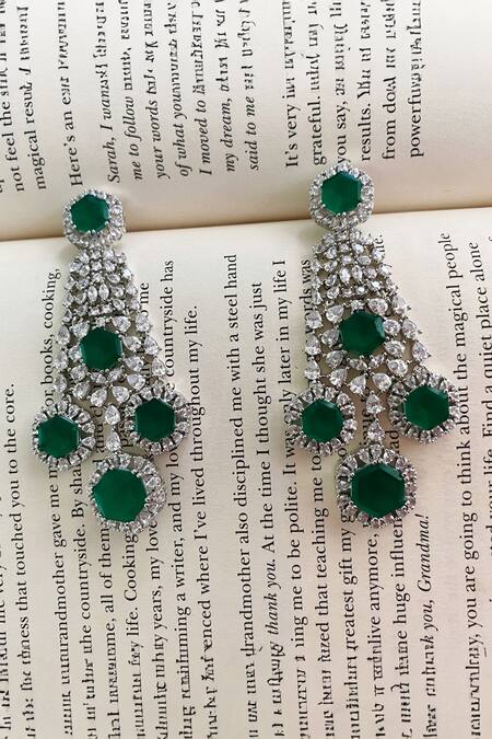 green hexagon gemstone necklaces