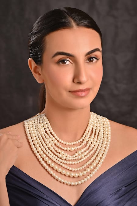 Raga Baubles Mother of Pearl Layered Necklace 