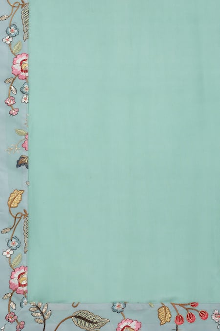 Shop Aham-Vayam Green Cotton Embroidery Push Vihar Kurta Patiala Set Shop_Aham-Vayam_Green Cotton Embroidery Push Vihar Kurta Patiala Set