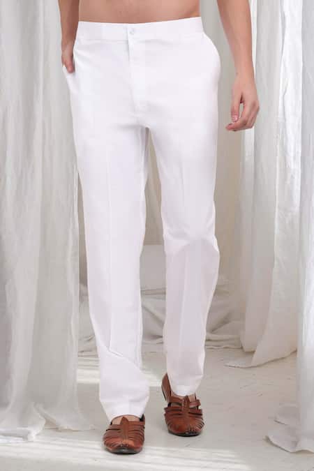 Aham-Vayam Red Cotton Embroidery Chandravali Kurta With Pant Online at Aza Fashions Aham-Vayam_Red Cotton Embroidery Chandravali Kurta With Pant _Online_at_Aza_Fashions