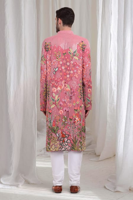 Aham-Vayam Varnika Embroidered Kurta Churidar Set 