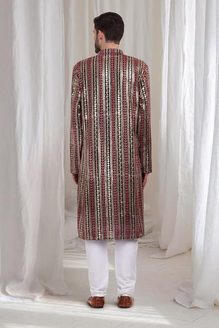 Shop Aham-Vayam Purple Cotton Embroidery Jalsa Kurta Churidar Set at Aza Fashions Shop_Aham-Vayam_Purple Cotton Embroidery Jalsa Kurta Churidar Set _at_Aza_Fashions