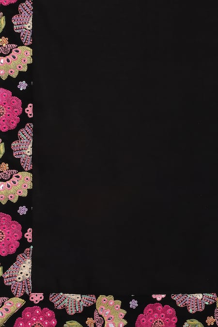 Buy_Aham-Vayam_Black Cotton Embroidery Pushpvilaas Kurta Patiala Set 