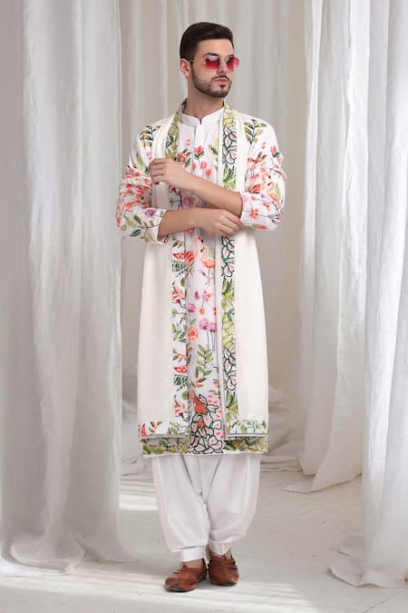 Aham-Vayam Varnika Nature Embroidered Kurta Patiala Set 