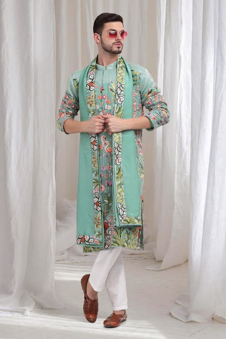 Aham-Vayam Varnika Embroidered Kurta Pant Set 