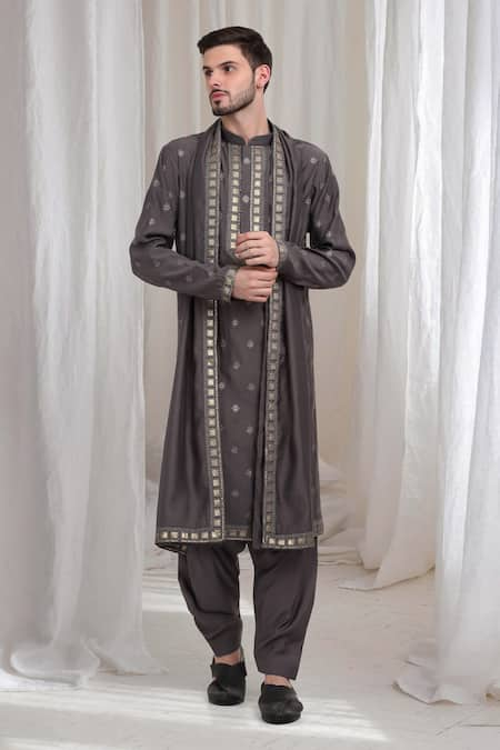 Aham-Vayam Malhaar Embroidered Kurta Patiala Set 