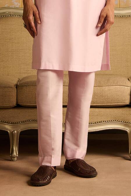 Diyarajvvir Pink Cotton, Silk Embroidery Cosmic Floral Kurta And Pant Set Online at Aza Fashions Diyarajvvir_Pink Cotton, Silk Embroidery Cosmic Floral Kurta And Pant Set _Online_at_Aza_Fashions
