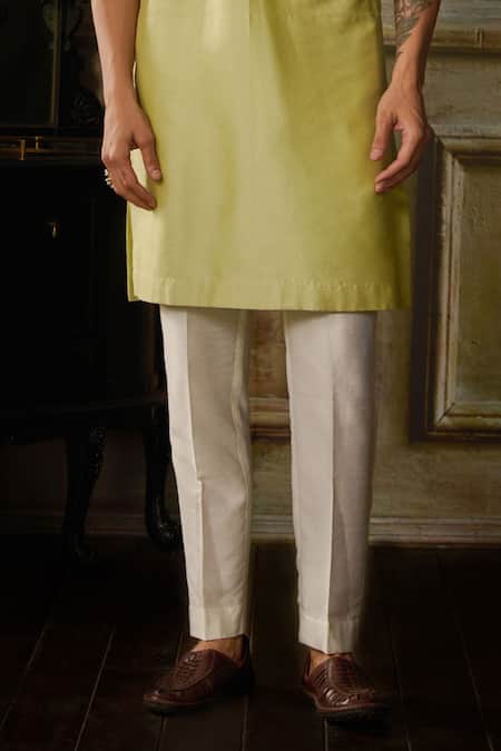 Diyarajvvir Green Cotton, Silk, Linen Embroidery Geometric Kurta And Pant Set Online at Aza Fashions Diyarajvvir_Green Cotton, Silk, Linen Embroidery Geometric Kurta And Pant Set _Online_at_Aza_Fashions