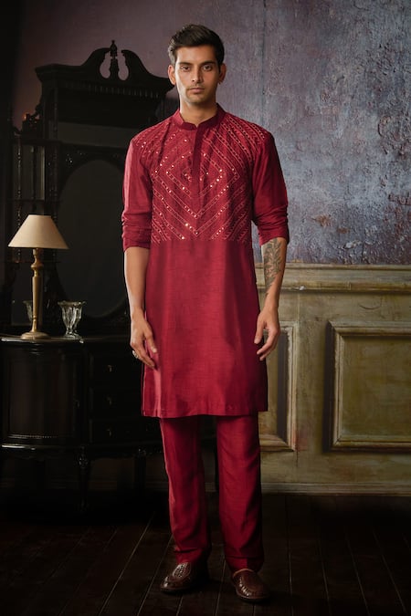 DiyaRajvvir Mirror Thread Work Kurta & Pant Set 