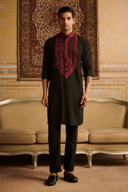 DiyaRajvvir Yoke Embroidered Kurta & Pant Set 