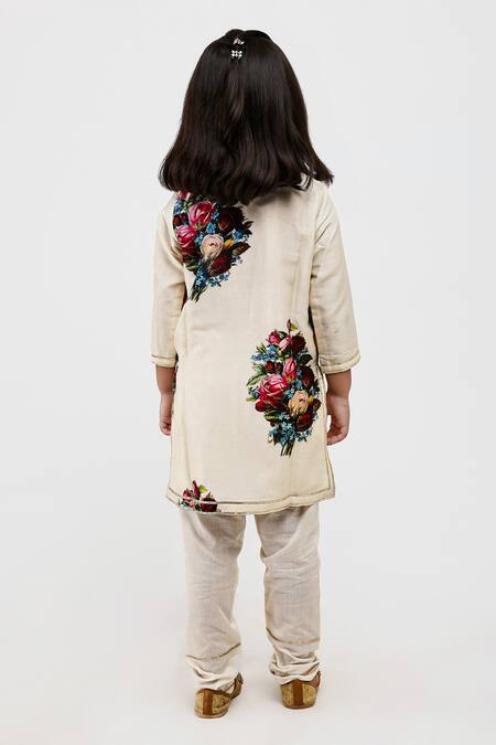 Mamma Plz Flora Print Kurta Pyjama Set 