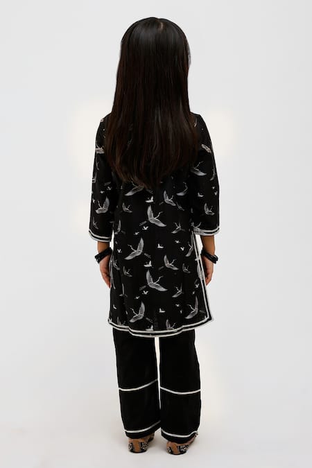 Mamma Plz Fauna Print Kurta Pyjama Set 