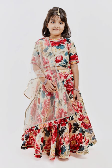 Mamma Plz Floral Garden Print Lehenga Set 