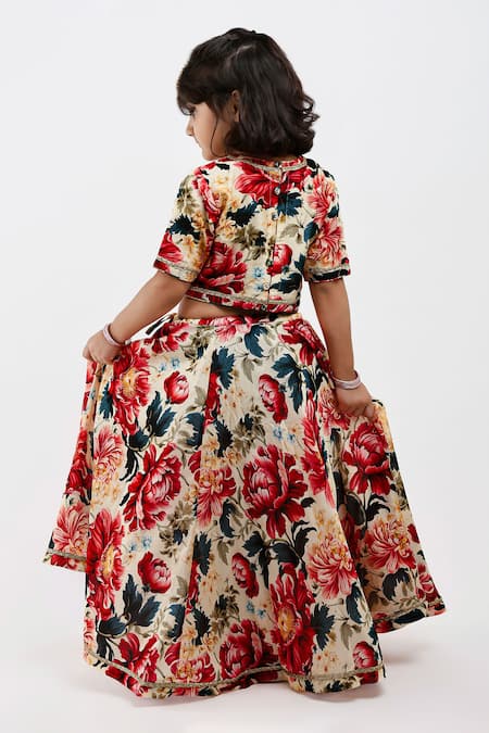 Mamma Plz Floral Garden Print Lehenga Set 