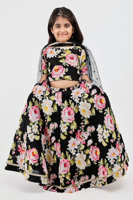 Mamma Plz Rose Print Lehenga Set 