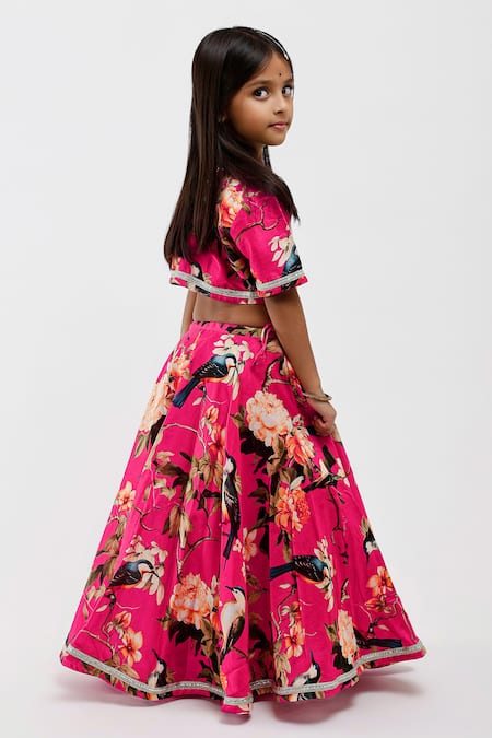 Mamma Plz Bird Print Lehenga Set 