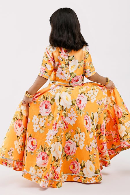 Mamma Plz Botanic Floral Print Lehenga Set 