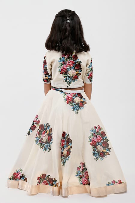 Mamma Plz Floral Bouquet Print Lehenga Set 