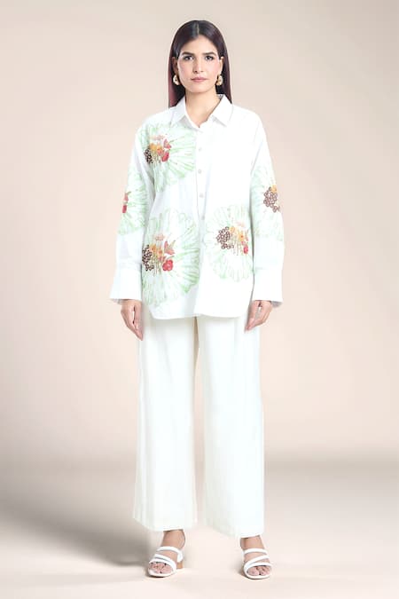 Rahul Mishra Carnation Embroidered Shirt 