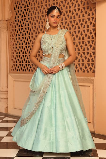 Sheetal Batra Afsa Raw Silk Lehenga Set 