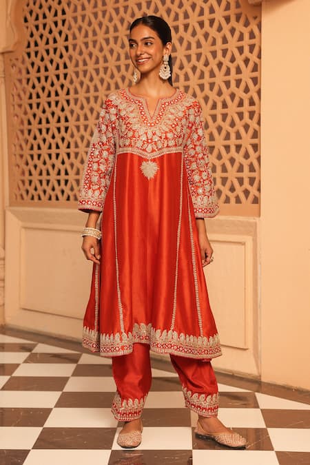 Sheetal Batra Aiman Embroidered Chauga Kurta Salwar Set 