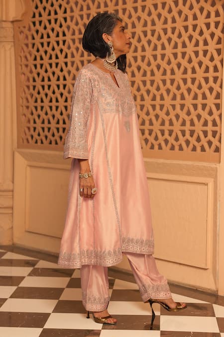 Sheetal Batra Aiman Embroidered Bodice Chauga Kurta With Salwar 