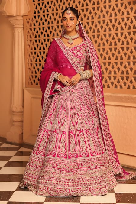 Sheetal Batra Inaya Floral Embroidered Bridal Lehenga Set 