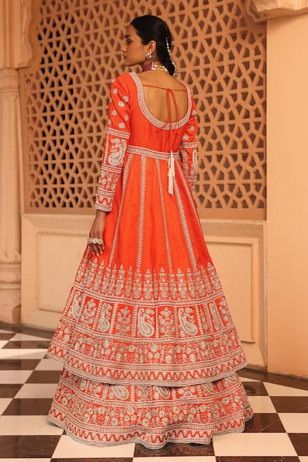 Sheetal Batra Mariyah Paisley Embroidered Anarkali & Lehenga Set 