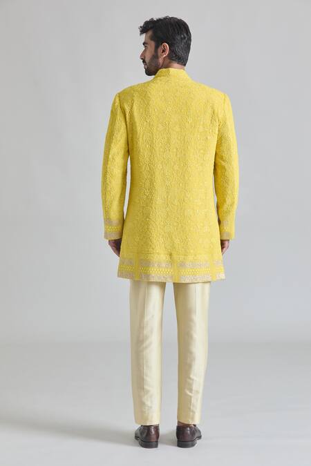 Priti Sahni Lucknowi Thread Work Sherwani Set 