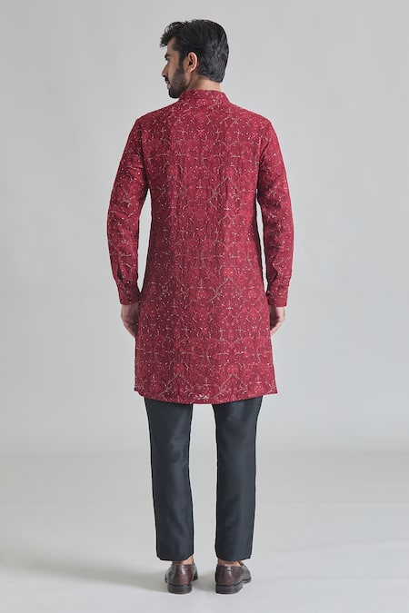 Priti Sahni Thread Work Kurta Set 