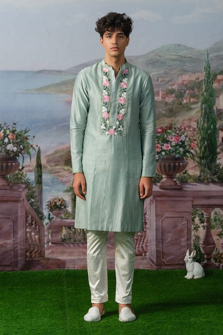 House Of Koa Denver Embroidered Placket Kurta With Pant 