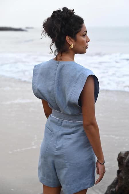 Shop Nirvanaa Kai Embroidered Playsuit 