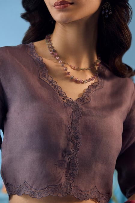 Surmaye Grey Silk Whimsical Garden Handwoven Floral Print Saree Online at Aza Fashions Surmaye_Grey Silk Whimsical Garden Handwoven Floral Print Saree _Online_at_Aza_Fashions