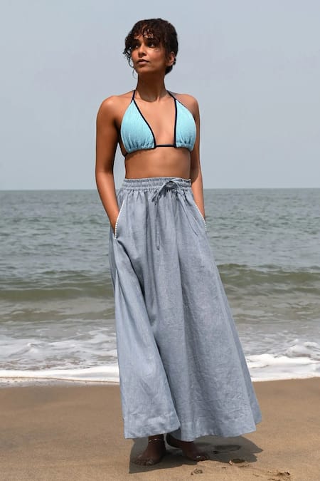 Shop Nirvanaa Verve Linen Maxi Skirt 