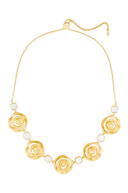 Isharya Festive Rose Collar Necklace 