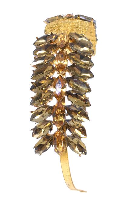 Ornamaas Gold Cubic Zirconia Embellished Headband Online at Aza Fashions Ornamaas_Gold Cubic Zirconia Embellished Headband _Online_at_Aza_Fashions