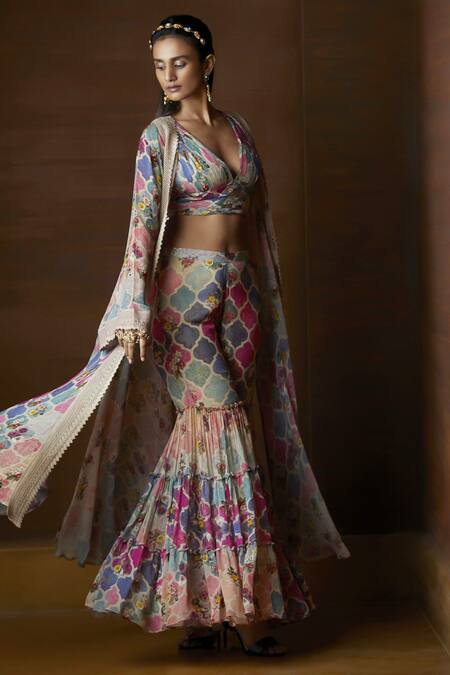 Buy_Ornamaas_Green Cubic Zirconia Abstract Motif Embellished Headband _Online_at_Aza_Fashions