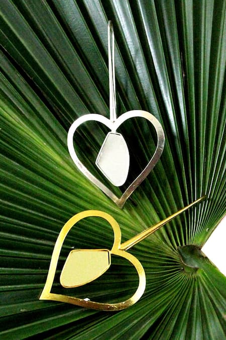 Ornamaas Carved Heart Beats Earrings 