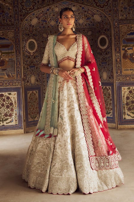 Nitika Gujral Dori Embroidered Bridal Lehenga Set 