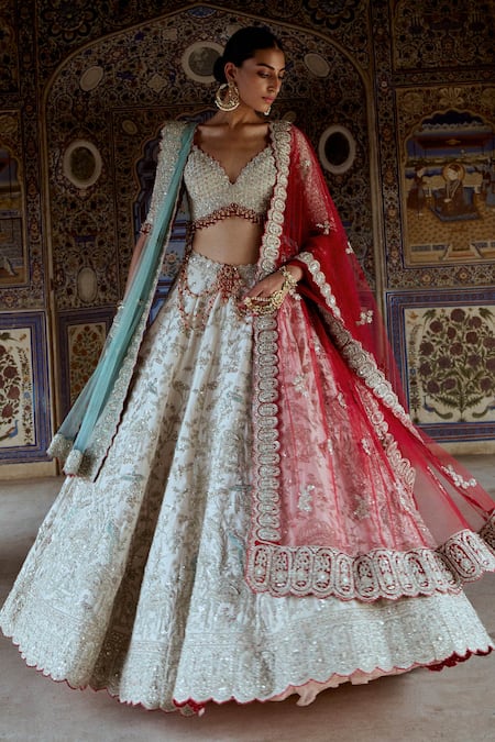 Nitika Gujral Dori Embroidered Bridal Lehenga Set 