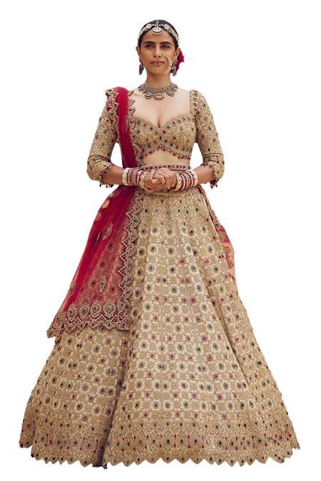 Buy Nitika Gujral Gold Net, Tissue Crystals, Embroidery, Cut Work, Sequins, Bridal Lehenga Set Online at Aza Fashions Buy_Nitika Gujral_Gold Net, Tissue Crystals, Embroidery, Cut Work, Sequins, Bridal Lehenga Set _Online_at_Aza_Fashions