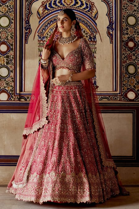 Nitika Gujral Dabka Embroidered Bridal Lehenga Set 