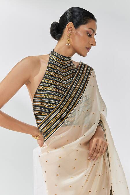 Buy Priyal Prakash Beige Silk Organza, Silk, Polyester Sequins, Zari, Embroidery Saree With Blouse Online at Aza Fashions Buy_Priyal Prakash_Beige Silk Organza, Silk, Polyester Sequins, Zari, Embroidery Saree With Blouse _Online_at_Aza_Fashions