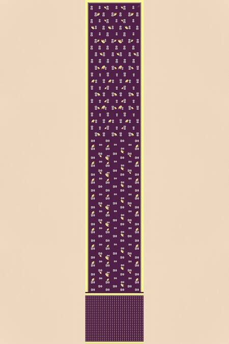 Buy Thee Modern Roots Purple Crepe Bird Print Saree With Unstitched Blouse Piece Online at Aza Fashions Buy_Thee Modern Roots_Purple Crepe Bird Print Saree With Unstitched Blouse Piece _Online_at_Aza_Fashions