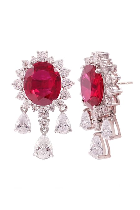 Prata Ruby Rhapsody Embellished Earrings 